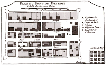 Plan du Fort Pontchartrain